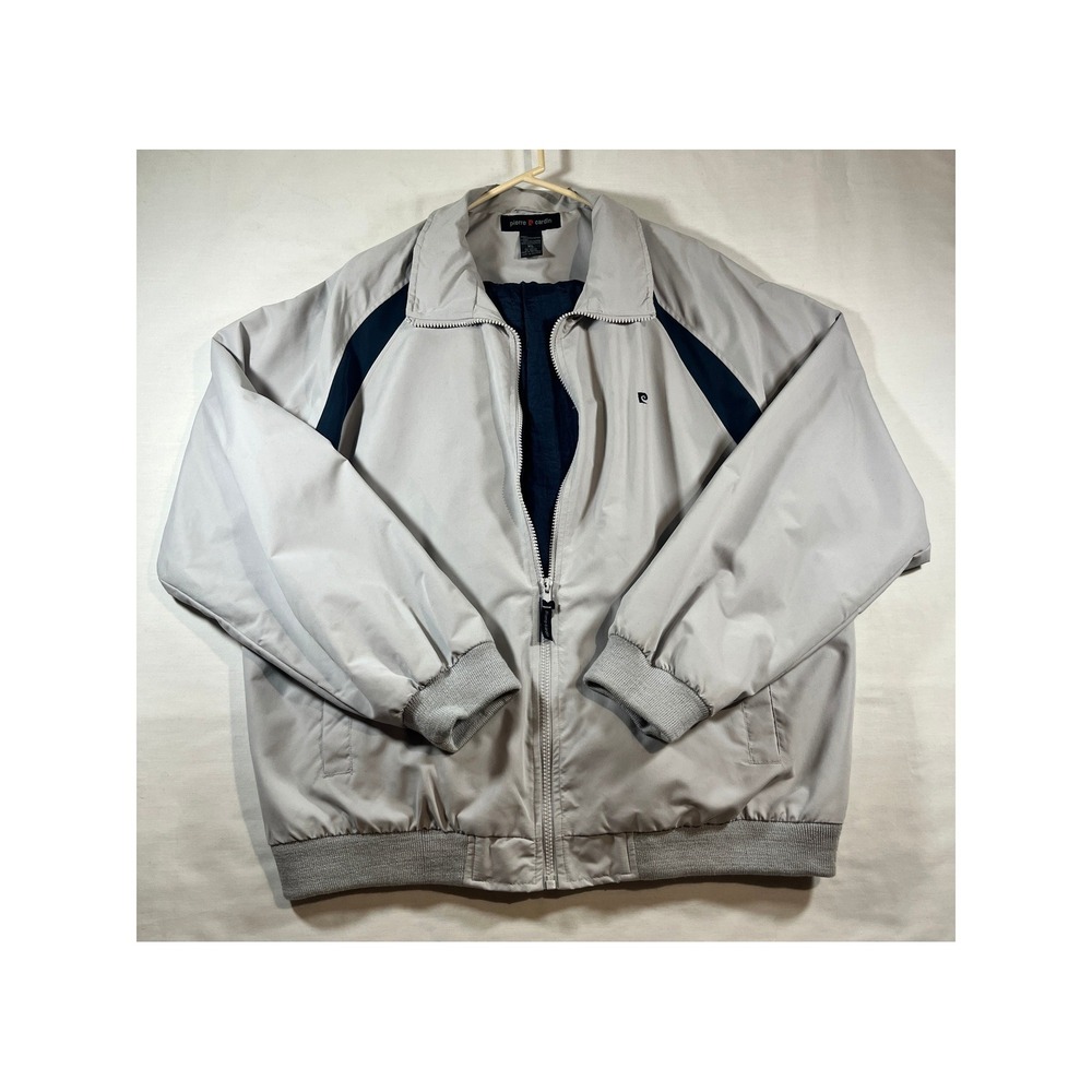 Vintage 90's Pierre Cardin Mens Track Suit Gray Navy Blue Jacket Winner Pants XL